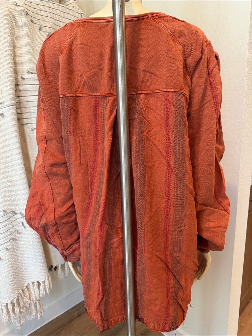 Free People Distressed Pullover Sweater - Rust - Picture 4 of 9